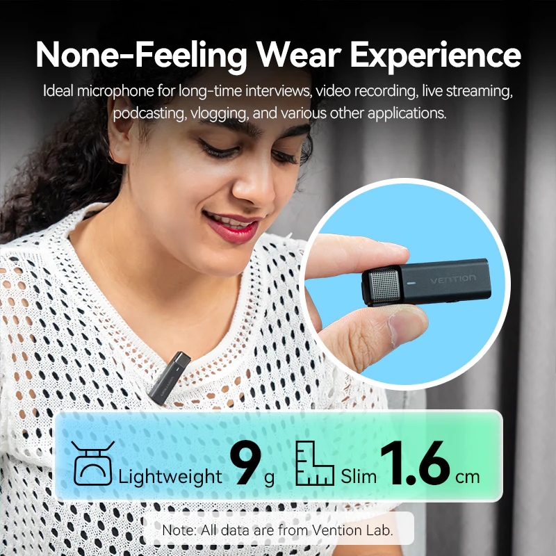 Мікрофон Vention USB-C 2-Pack Wireless Lavalier with Charging Case (NCAB0)