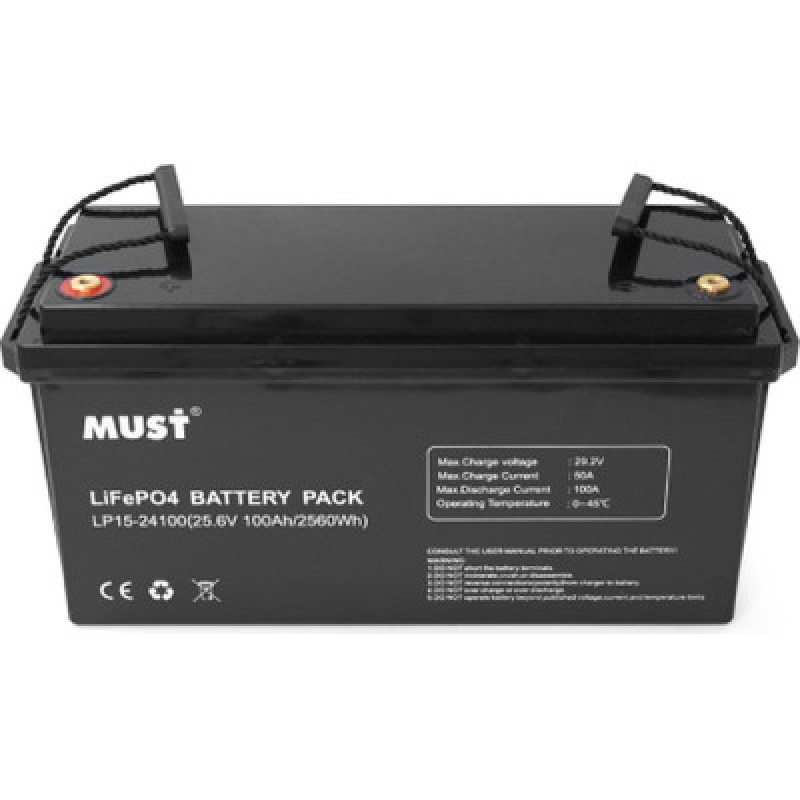 Акумуляторна батарея Must 25.6V - 100Ah (LP15-24100)