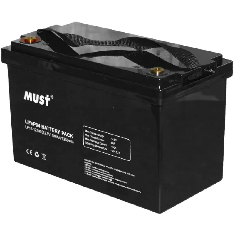 Аккумуляторная батарея Must 12.8V - 100Ah (LP15-12100)