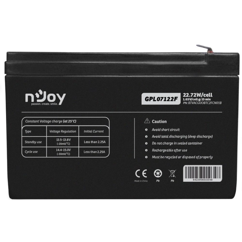 NJOY GPL07122F 12V VRLA (BTVACGUOBTC2FCN01B)