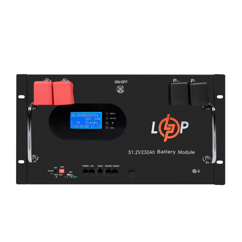 Аккумуляторная батарея LogicPower LiFePO4 51,2V 230 Ah LCD RM (30386)
