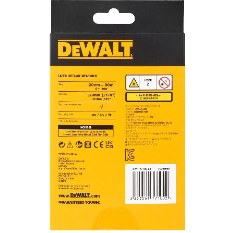 Вимірювальний прилад DeWALT DWHT77100