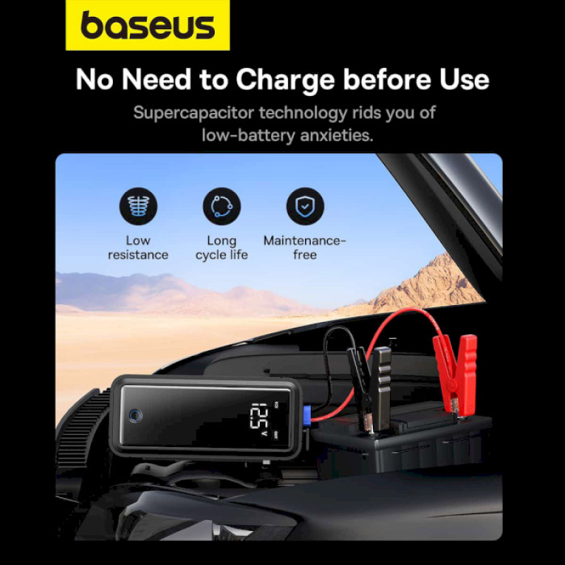Baseus Super Energy Mega Series Supercapacitor Car Jump Starter Twilight Grey (C00265300821-00)