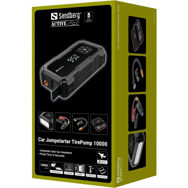 Пусковое устройство Sandberg Car Jumpstarter TirePump 10000 (421-21)