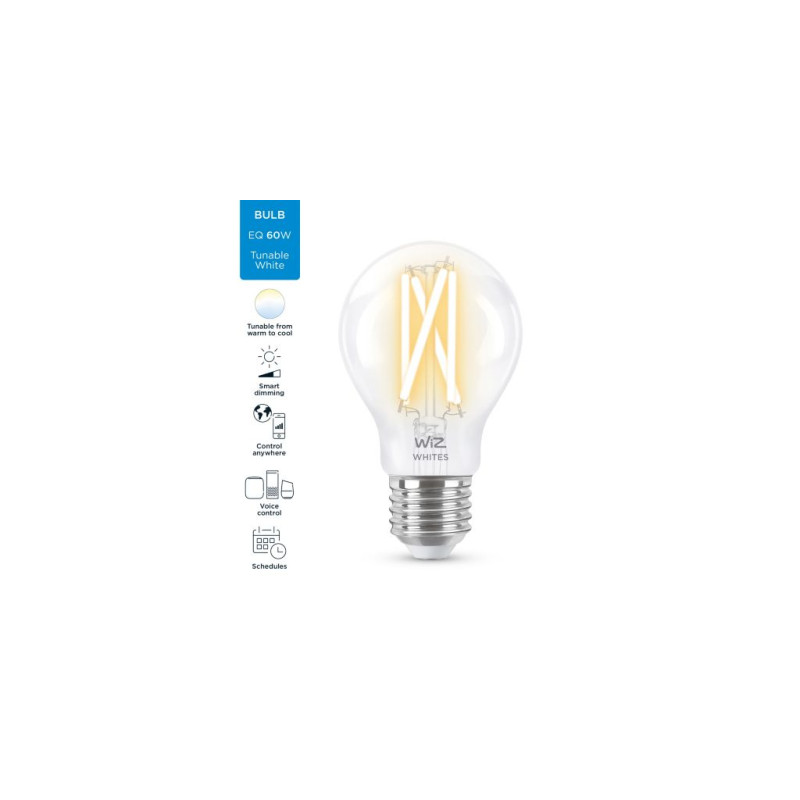 WiZ LED Smart E27 7W 806Lm A60 2700-6500 Filament Wi-Fi (929003017201)