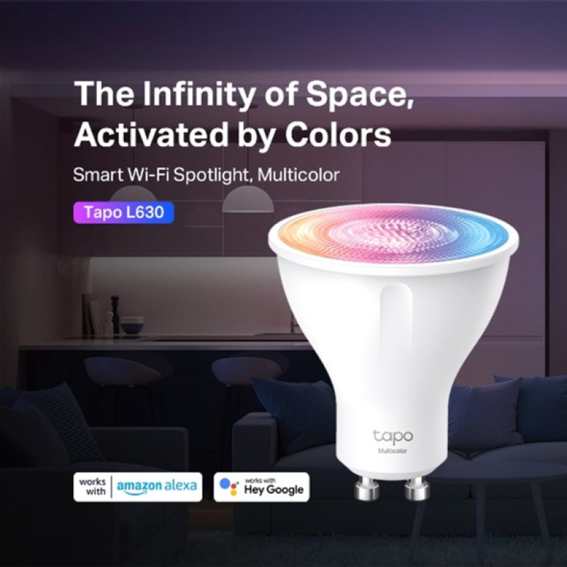TP-Link Smart LED Wi-Fi Tapo L630 Multicolor Spotlight GU10 2200-6500K (TAPO-L630)