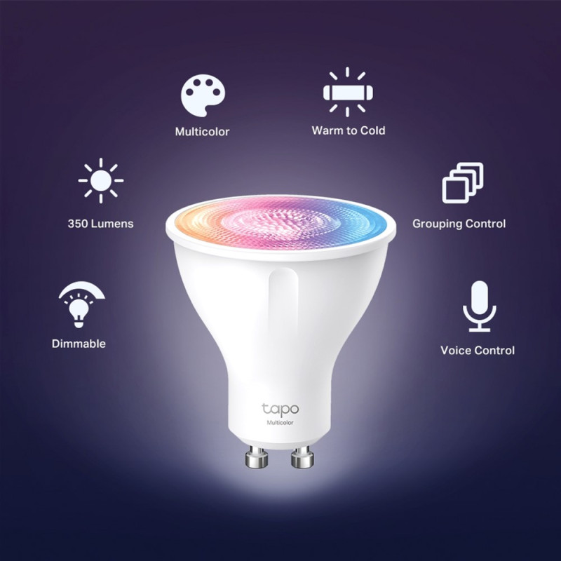 TP-Link Smart LED Wi-Fi Tapo L630 Multicolor Spotlight GU10 2200-6500K (TAPO-L630)