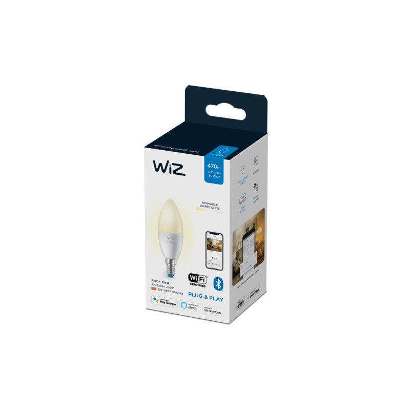 WiZ LED Smart E14 4.9W 470Lm C37 2700K Dimm Wi-Fi (929002448502)