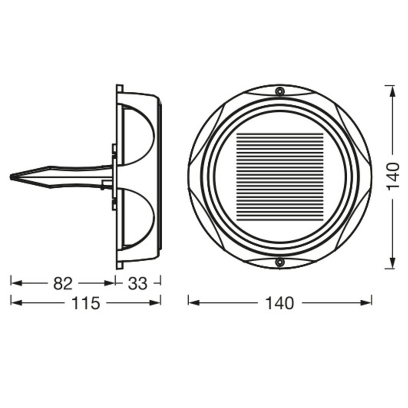 Светильник LEDVANCE ENDURA STYLE SOLAR RD 1,2W 3000K 60Lm 3,7V на сонячній батареї (4058075834743)