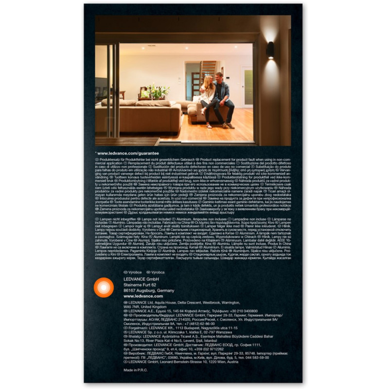 Светильник LEDVANCE Бра Endura Classic Cannon Wall Updown GU10 IP44 темно-серый (4058075554498)