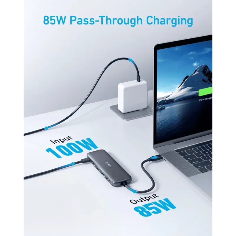USB-хаб Anker 332 USB-C Hub 5в1 Black (A8355H11)