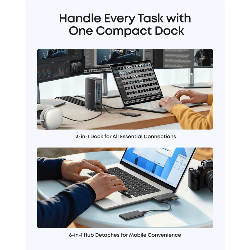 USB-хаб Anker Nano Docking Station 13-in-1 Triple Display (A83C3311)