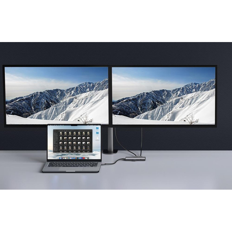 USB-хаб UGREEN CM498 Revodok 206 6-in-1 USB-C Hub (15852)