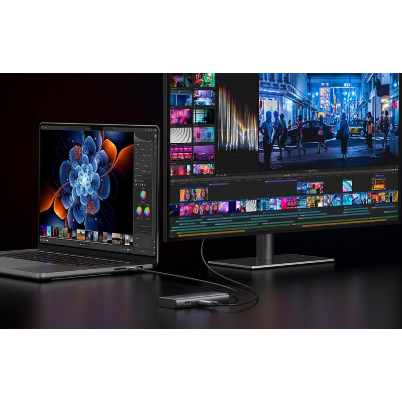 USB-хаб UGREEN CM498 Revodok 206 6-in-1 USB-C Hub (15852)