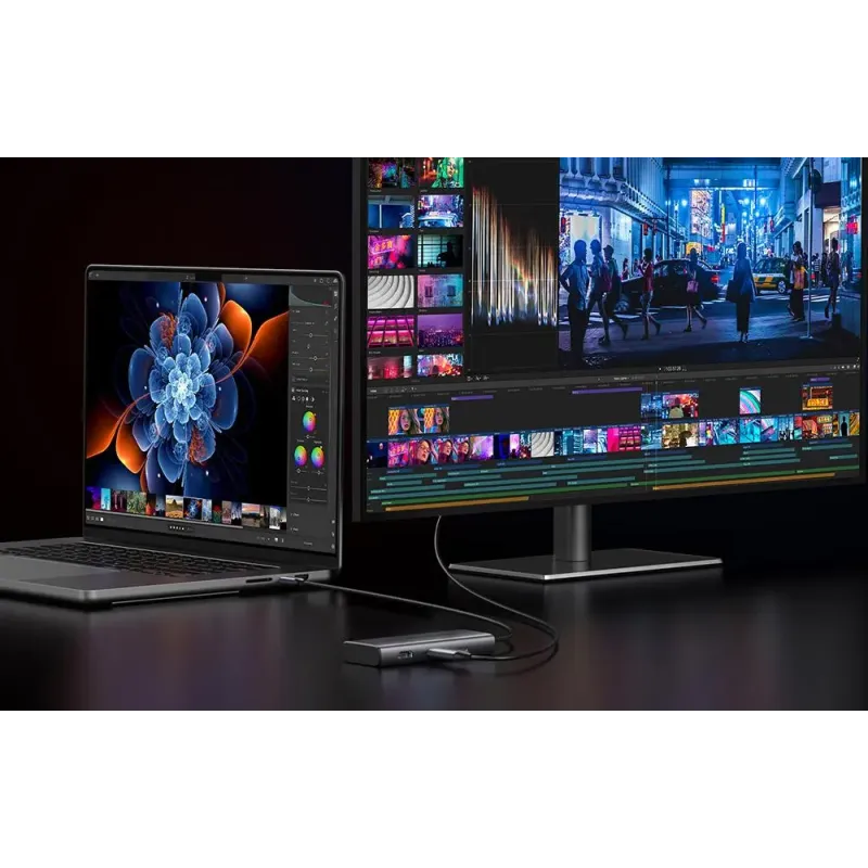 USB-хаб UGREEN CM498 Revodok 206 6-in-1 USB-C Hub (15852)