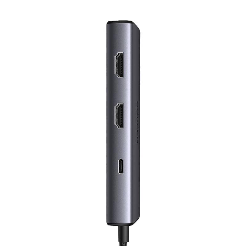 USB-хаб UGREEN CM498 Revodok 206 6-in-1 USB-C Hub (15852)