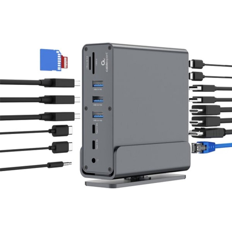 USB-хаб Cablexpert USB-C 15-в-1 (A-CF-COMBO15-01)