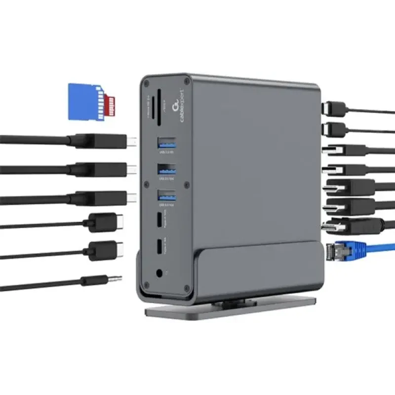 USB-хаб Cablexpert USB-C 15-в-1 (A-CF-COMBO15-01)