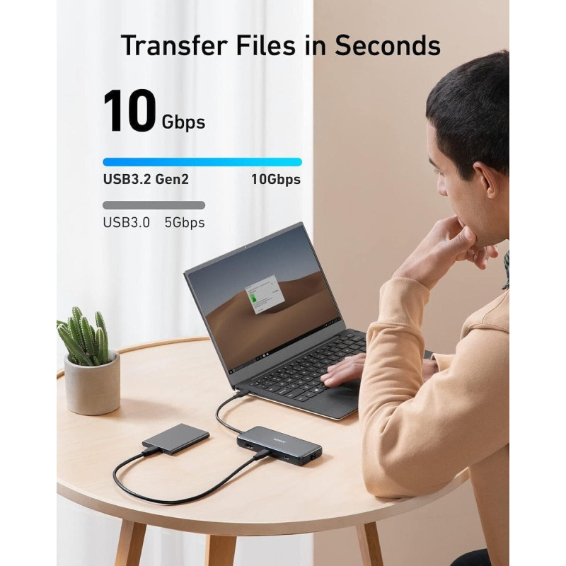 USB-хаб Anker USB-C 8-в-1 Black (A83830A2) (0194644081416)