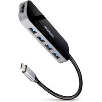 USB-хаб AXAGON USB-C 6 in1 0.2м (HMC-6H4A)