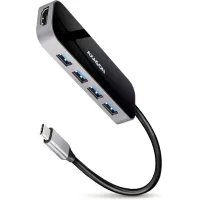USB-хаб AXAGON USB-C 6 in1 0.2м (HMC-6H4A)