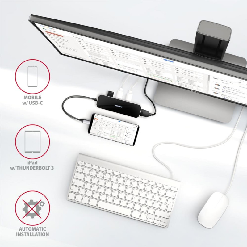 USB-хаб AXAGON USB-C 6 in1 0.2м (HMC-6H4A)