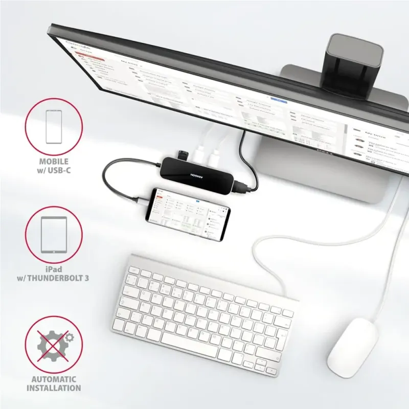 USB-хаб AXAGON USB-C 6 in1 0.2м (HMC-6H4A)