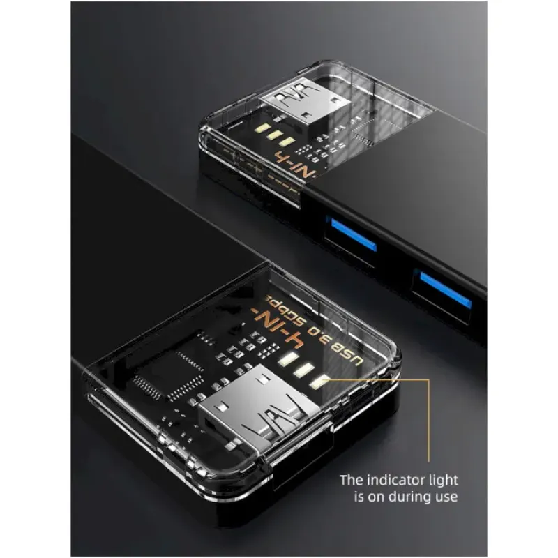 USB-хаб Cabletime USB С/A - 4xUSB 3.0 (CB05B)