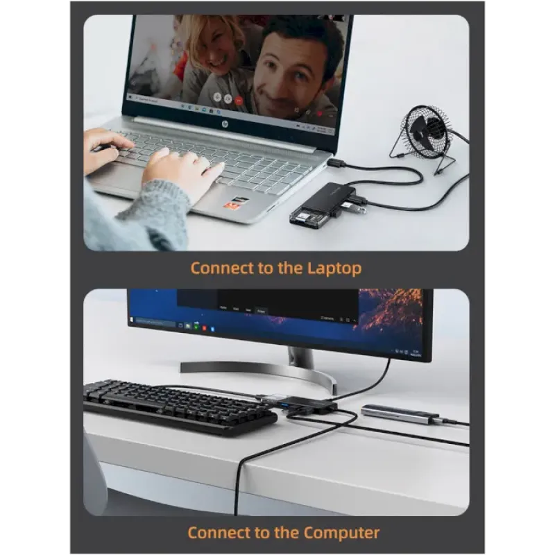 USB-хаб Cabletime USB С/A - 4xUSB 3.0 (CB05B)