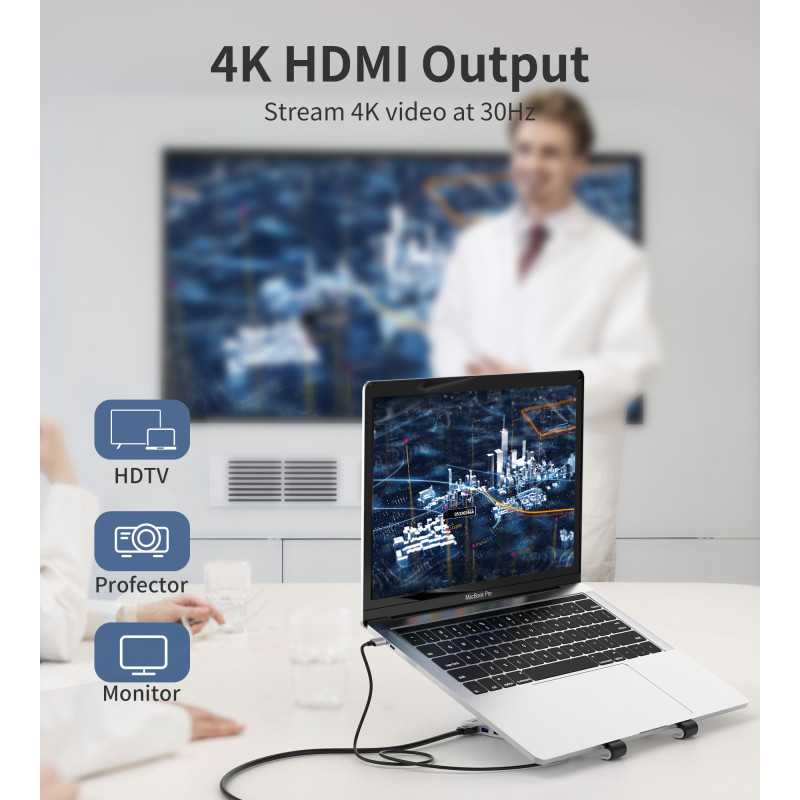 Choetech USB Type-C Hub 7-in-1 (HUB-M43-SL)