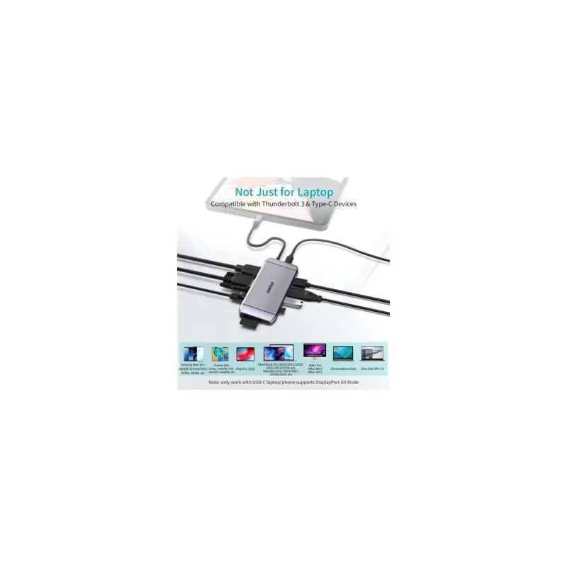 USB-хаб Choetech 9-in-1 USB-C Multiport Adapter (HUB-M15-GY)