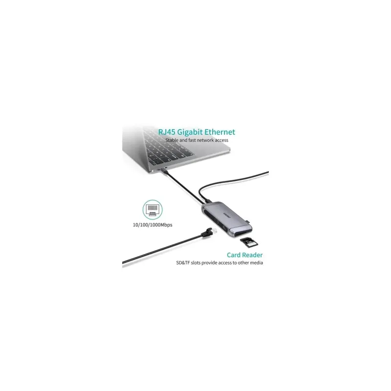 USB-хаб Choetech 9-in-1 USB-C Multiport Adapter (HUB-M15-GY)