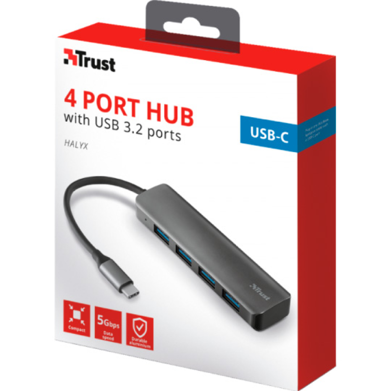 Trust Halyx 4-Port USB-C Hub (24948)