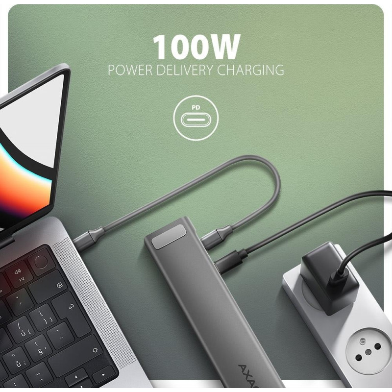 USB-хаб AXAGON HMC-10HLS USB-C 5Gbps 9in1