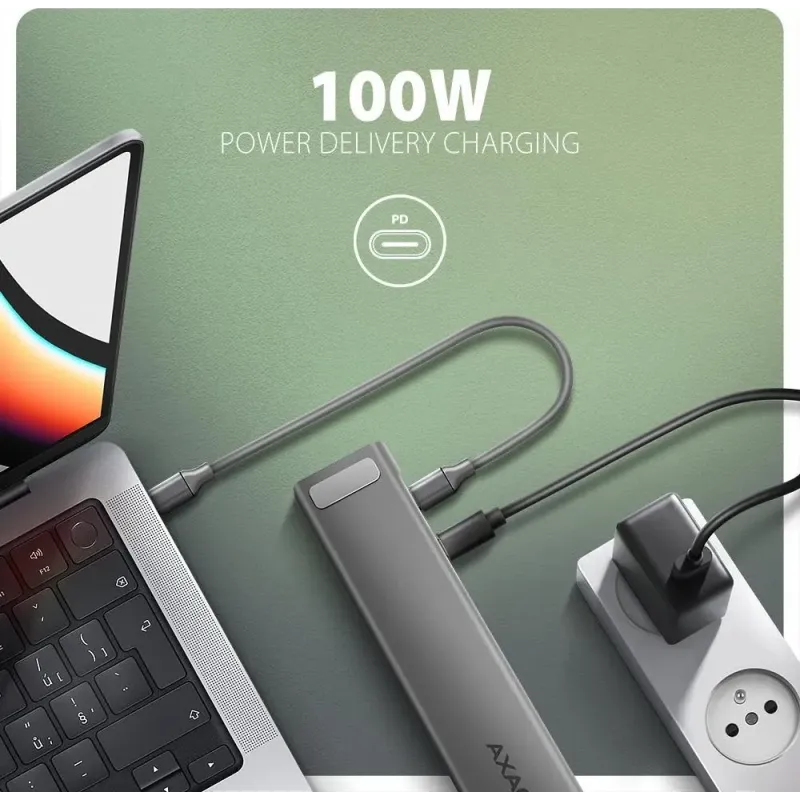 USB-хаб AXAGON HMC-10HLS USB-C 5Gbps 9in1