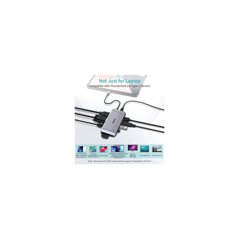 USB-хаб Choetech 9-in-1 USB-C Multiport Adapter (HUB-M15)