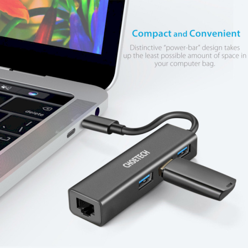 USB-хаб Choetech 4-in-1 USB Type-C Adapter (HUB-U02)
