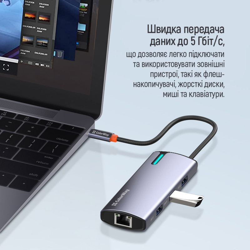USB-хаб ColorWay CW-HUB03