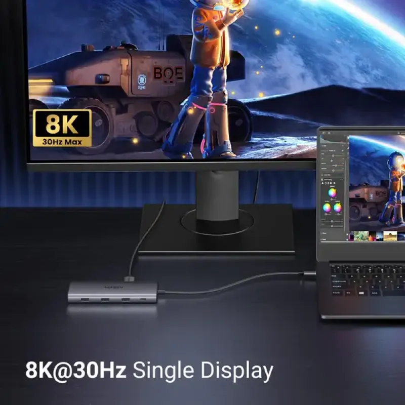 USB-хаб UGREEN CM639 10-in-1 Grey (15534)