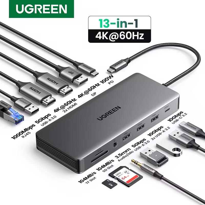 USB-хаб UGREEN CM681 13-in-1 Grey (15978)