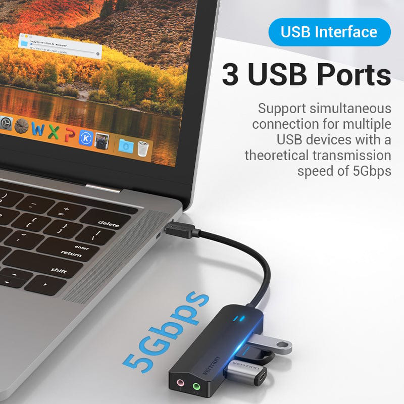 USB-хаб Vention Hub USB 3.1 Type-C Black (TGQBB)