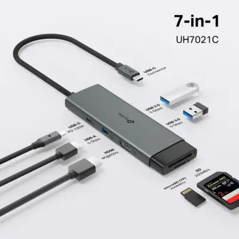 USB-хаб TP-Link UH7021C Grey