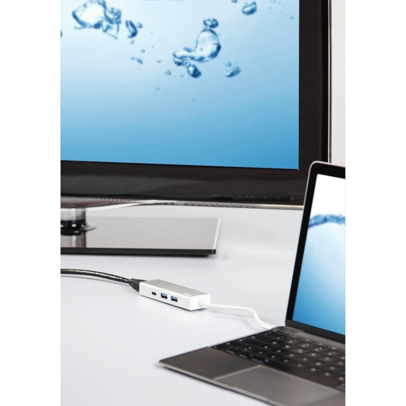 HAMA USB-3.1 Type-C Hub 1-in-3 Aluminium (00135756)