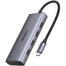 USB-хаб UGREEN USB 3.0 Type-C 1хUSB-A 3.0/3хUSB-A 2.0/2xHDMI 4K 30Гц PD CM498 (35897)