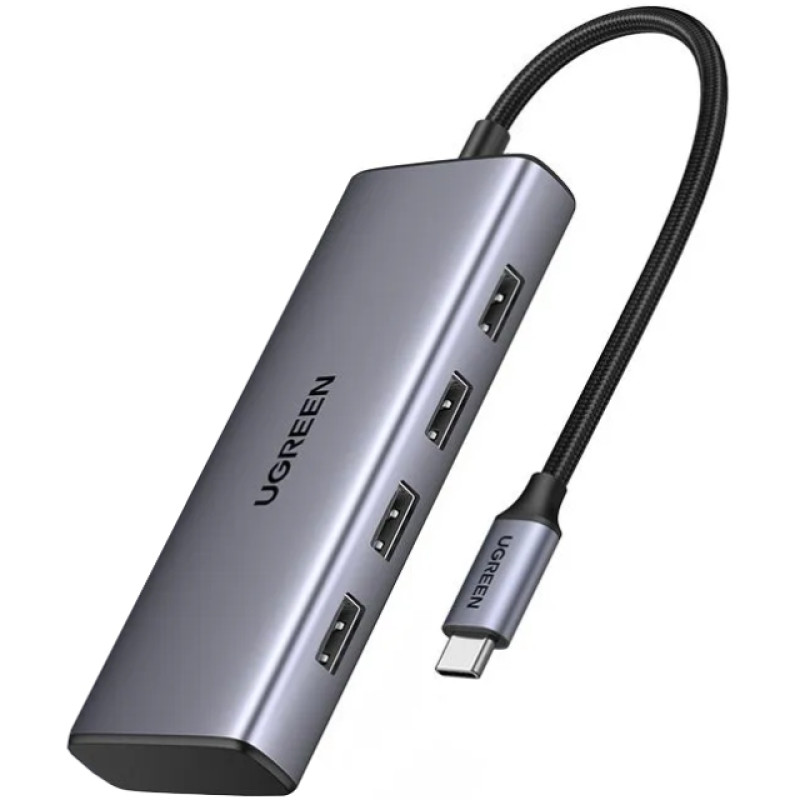 USB-хаб UGREEN USB 3.0 Type-C 1хUSB-A 3.0/3хUSB-A 2.0/2xHDMI 4K 30Гц PD CM498 (35897)