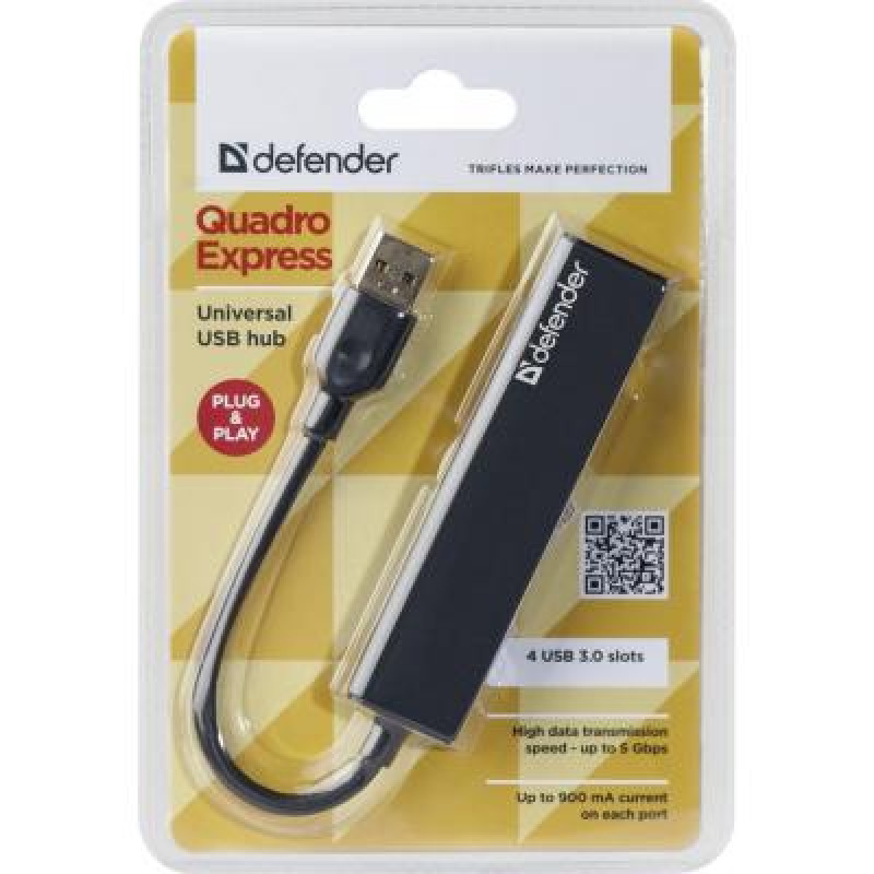 USB-хаб Defender Quadro Express 4-Port (83204)