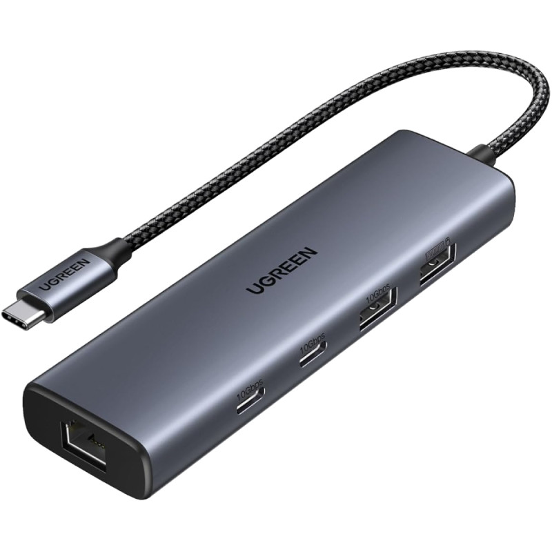 USB-хаб UGREEN CM512 HUB 6в1 Grey (45320)