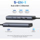 USB-хаб UGREEN CM512 HUB 6в1 Grey (45320)