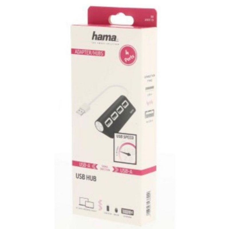 HAMA USB 2.0 Black/White 4-port (00200119)