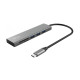 Trust Halyx Fast USB-C Hub & Card reader Aluminium (24191)